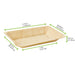 Piatto rettangolare in legno "Scandinavie" - 19,5 cm x 14 cm x 1,8 cm - 500 unità - dimensions