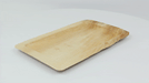 Piatto rettangolare in foglia di palma - 28 cm x 18 cm x 1,5 cm - 100 unità