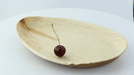 Piatto a forma di uovo in foglia di palma - 400 ml - 27 cm x 17 cm x 2,5 cm - 100 unità