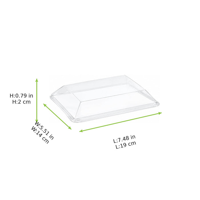 Coperchio in PET trasparente "Scandinavie" - 19 cm x 14 cm x 2 cm - Compatibile con 210BBA1914, 210BBA191418 - 500 unità
