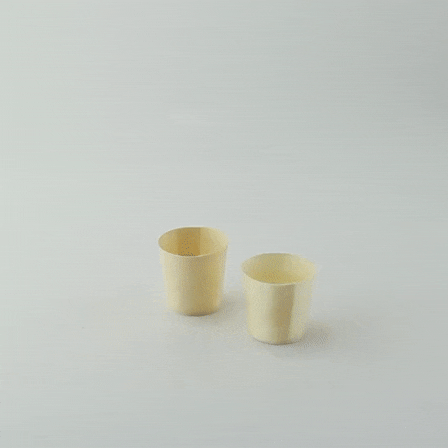 Mini bicchiere in legno - Ø 4,7 cm - H 3,8 cm - 1000 unità