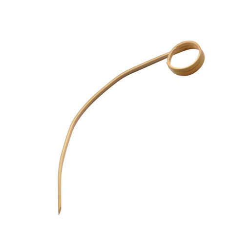 Stecchino in bambù curvo con anello - 11 cm - 2000 unità