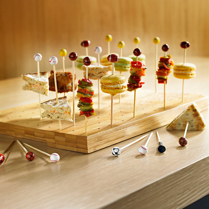 Stecchino in bambù con decoro calcio - 12 cm - 1000 unità