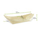 Vaschetta a barchetta in legno - 14 cm x 7,8 cm x 2 cm - 500 unità - dimensions