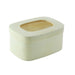 Scatola rettangolare in legno con coperchio a finestra - 240 ml - 10,7 cm x 7,7 cm x 5 cm - 100 unità