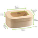 Scatola rettangolare in legno con coperchio a finestra - 240 ml - 10,7 cm x 7,7 cm x 5 cm - 100 unità - dimensions