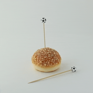 Stecchino in bambù con decoro calcio - 12 cm - 1000 unità
