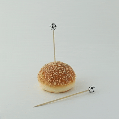 Stecchino in bambù con decoro football americano - 12 cm - 1000 unità