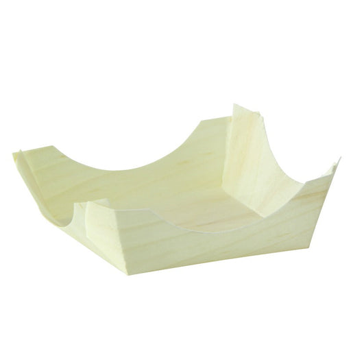 Mini piatto quadrato in legno "Pin Up" - 8 cm x 8 cm x 1,5 cm - 250 unità