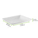 Piatto quadrato bianco in polpa di cellulosa "BioNChic" - 11 cm x 11 cm - 100 unità - dimensions
