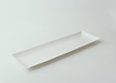Piatto rettangolare bianco in polpa di cellulosa "BioNChic" - 27 cm x 9 cm - 100 unità