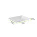 Piatto quadrato bianco in polpa di cellulosa "BioNChic" finger food - 6,5 cm x 6,5 cm - 300 unità - dimensions