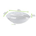 Coperchio in PET trasparente "BioNChic" - 24 cm x 15 cm x 4,3 cm - Compatibile con 210BCHIC1000, 210BCHIC1000BR, 210BCHIC1000BRF - 250 unità