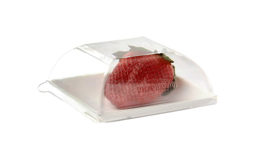 Coperchio in PET trasparente "BioNChic" - 9,1 cm x 9,1 cm x 3,6 cm - Compatibile con 210BCHIC99F - 100 unità