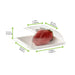 Coperchio in PET trasparente "BioNChic" - 9,1 cm x 9,1 cm x 3,6 cm - Compatibile con 210BCHIC99F - 100 unità - dimensions