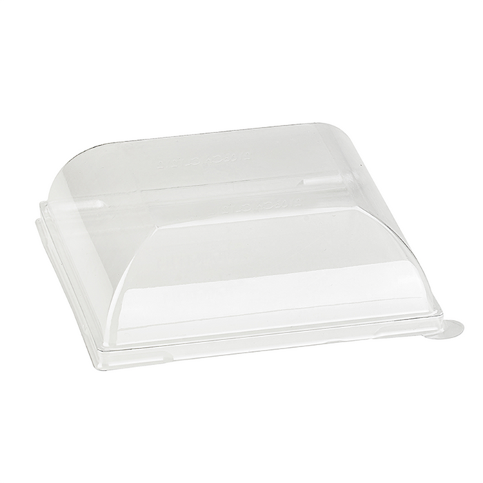 Coperchio in PET trasparente "BioNChic" - 11,2 cm x 11,2 cm x 3,6 cm - Compatibile con 210BCHIC1111, 210BCHIC1111F - 100 unità