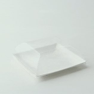 Coperchio in PET trasparente "BioNChic" - 11,2 cm x 11,2 cm x 3,6 cm - Compatibile con 210BCHIC1111, 210BCHIC1111F - 100 unità
