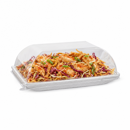 Coperchio in PET trasparente "BioNChic" - 18,1 cm x 18,1 cm x 3 cm - Compatibile con 210BCHIC180F - 100 unità