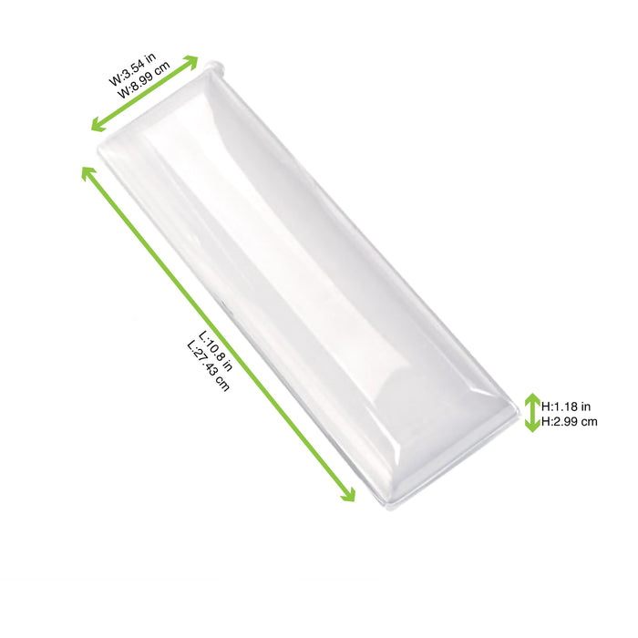 Coperchio in PET trasparente "BioNChic" - 27,5 cm x 9 cm x 3 cm - Compatibile con 210BCHIC279, 210BCHIC279F - 100 unità