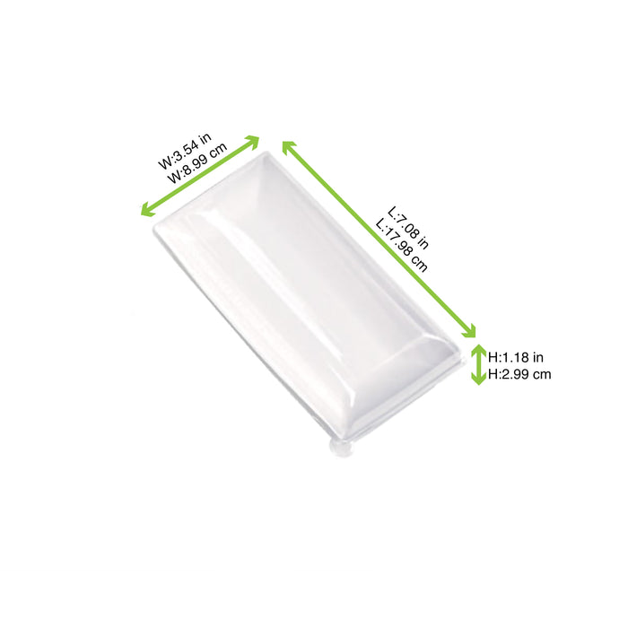 Coperchio in PET trasparente "BioNChic" - 18 cm x 9 cm x 3 cm - Compatibile con 210BCHIC90180, 210BCHIC90180F - 100 unità