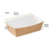 Vaschetta in cartone kraft marrone - 750 ml - 14,5 cm x 8 cm x 5,2 cm - 600 unità - dimensions