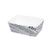 Vaschetta in cartone bianco con decoro "Giornale" - 250 ml - 9 cm x 5,5 cm x 4 cm - 1000 unità