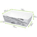 Vaschetta in cartone bianco con decoro "Giornale" - 850 ml - 15 cm x 9 cm x 5 cm - 400 unità - dimensions