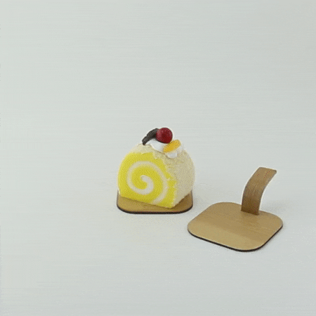 Espositore per aperitivo in bambù con manico - 6,3 cm x 6,3 cm x 4 cm - 144 unità