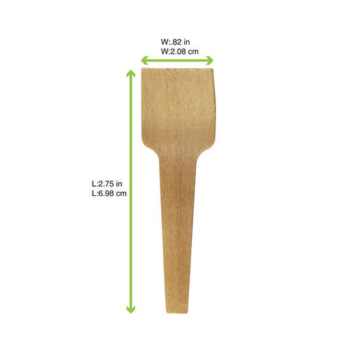 Cucchiaino da gelato in legno - 7 cm - 3000 unità - dimensions