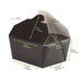 Contenitore per pasti in cartone nero - 1450 ml - 21,5 cm x 16 cm x 5 cm - 200 unità - dimensions