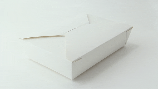 Contenitore per pasti in cartone bianco - 1450 ml - 21,5 cm x 16 cm x 5 cm - 200 unità