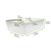 Contenitore per pasti in cartone bianco - 1450 ml - 21,5 cm x 16 cm x 5 cm - 200 unità - dimensions