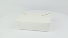 Contenitore per pasti in cartone bianco - 2000 ml - 21,5 cm x 16 cm x 6,5 cm - 200 unità