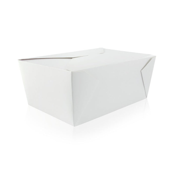 Contenitore per pasti in cartone bianco - 3000 ml - 21,5 cm x 16 cm x 9 cm - 160 unità