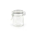Mini vasetto in vetro con guarnizione in silicone nera - 150 ml - Ø 6,6 cm - H 9,1 cm - 24 unità