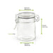 Mini vasetto in vetro con guarnizione in silicone nera - 150 ml - Ø 6,6 cm - H 9,1 cm - 24 unità - dimensions