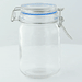 Mini vasetto in vetro con guarnizione in silicone blu scuro - 200 ml - Ø 6,9 cm - H 11,4 cm - 24 unità