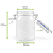 Mini vasetto in vetro con guarnizione in silicone blu scuro - 200 ml - Ø 6,9 cm - H 11,4 cm - 24 unità - dimensions