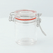 Mini vasetto in vetro con guarnizione in silicone rossa - 45 ml - Ø 4,4 cm - H 6,1 cm - 24 unità