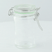 Mini vasetto in vetro con guarnizione in silicone azzurra - 65 ml - Ø 4,4 cm - H 8,1 cm - 24 unità