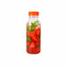 Bottiglia in plastica PET trasparente con tappo attaccato arancione - 250 ml - Ø 5,6 cm - H 15 cm - 270 unità