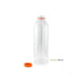 Bottiglia in plastica PET trasparente con tappo attaccato arancione - 500 ml - Ø 6,8 cm - H 18,7 cm - 150 unità - dimensions