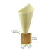 Supporto individuale in bambù per stecchino e cono - 3 cm x 3 cm x 5,5 cm - 50 unità - dimensions