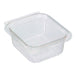 Vaschetta rettangolare trasparente in PLA con coperchio incernierato - 500 ml - 15,3 cm x 12,5 cm x 5,6 cm - 600 unità