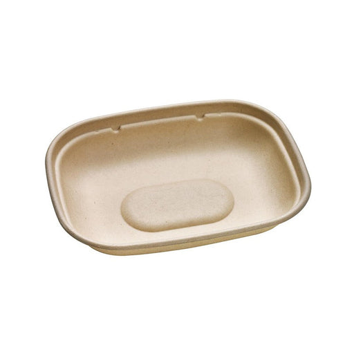 Vassoio rettangolare marrone in polpa di cellulosa - 850 ml - 22 cm x 17 cm x 5 cm - 300 unità