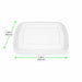 Coperchio in PET trasparente - 18,9 cm x 18,9 cm x 5 cm - Compatibile con 210BPUS18BR, 210BPUS18LM - 200 unità - dimensions