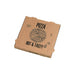 Scatola per pizza in cartone marrone con decoro "Hot and Tasty" - 26 cm x 26 cm x 4 cm - 100 unità