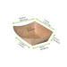 Vaschetta a barchetta in cartone kraft marrone antigrasso con PE - 175 ml - 14 cm x 10 cm x 3,8 cm - 1000 unità - dimensions