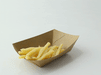 Vaschetta a barchetta in cartone kraft marrone antigrasso con PE - 400 ml - 17 cm x 12 cm x 4,2 cm - 1000 unità