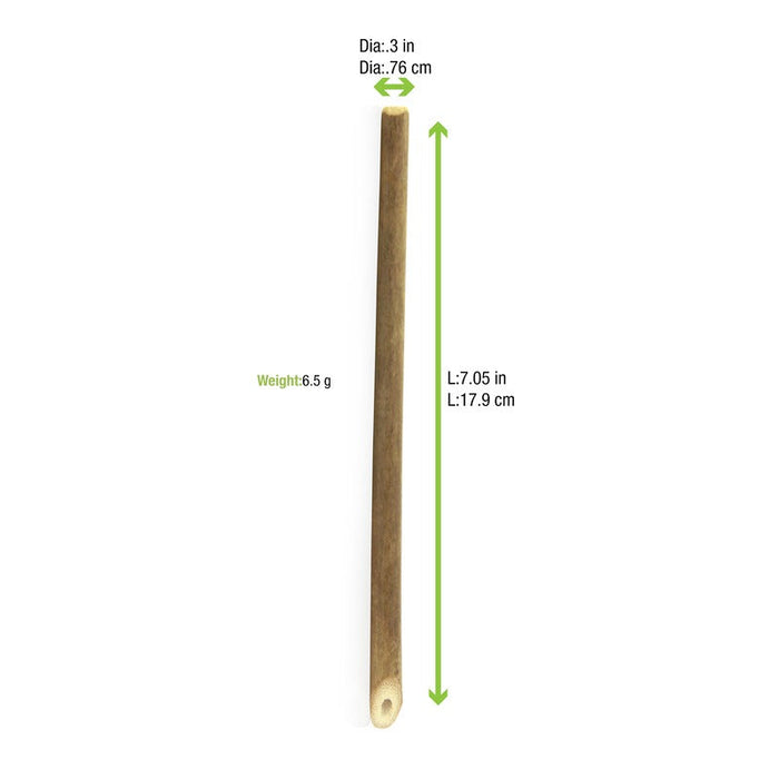Cannuccia in bambù naturale - 18 cm - 200 unità - dimensions